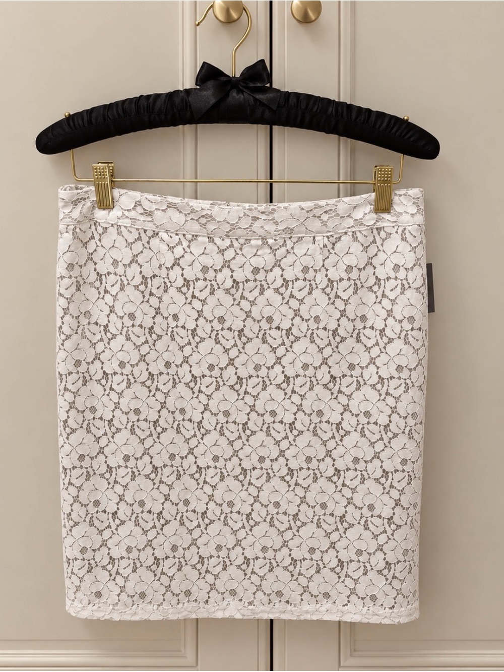 Apt. 9 Ivory Floral Lace Pencil Skirt